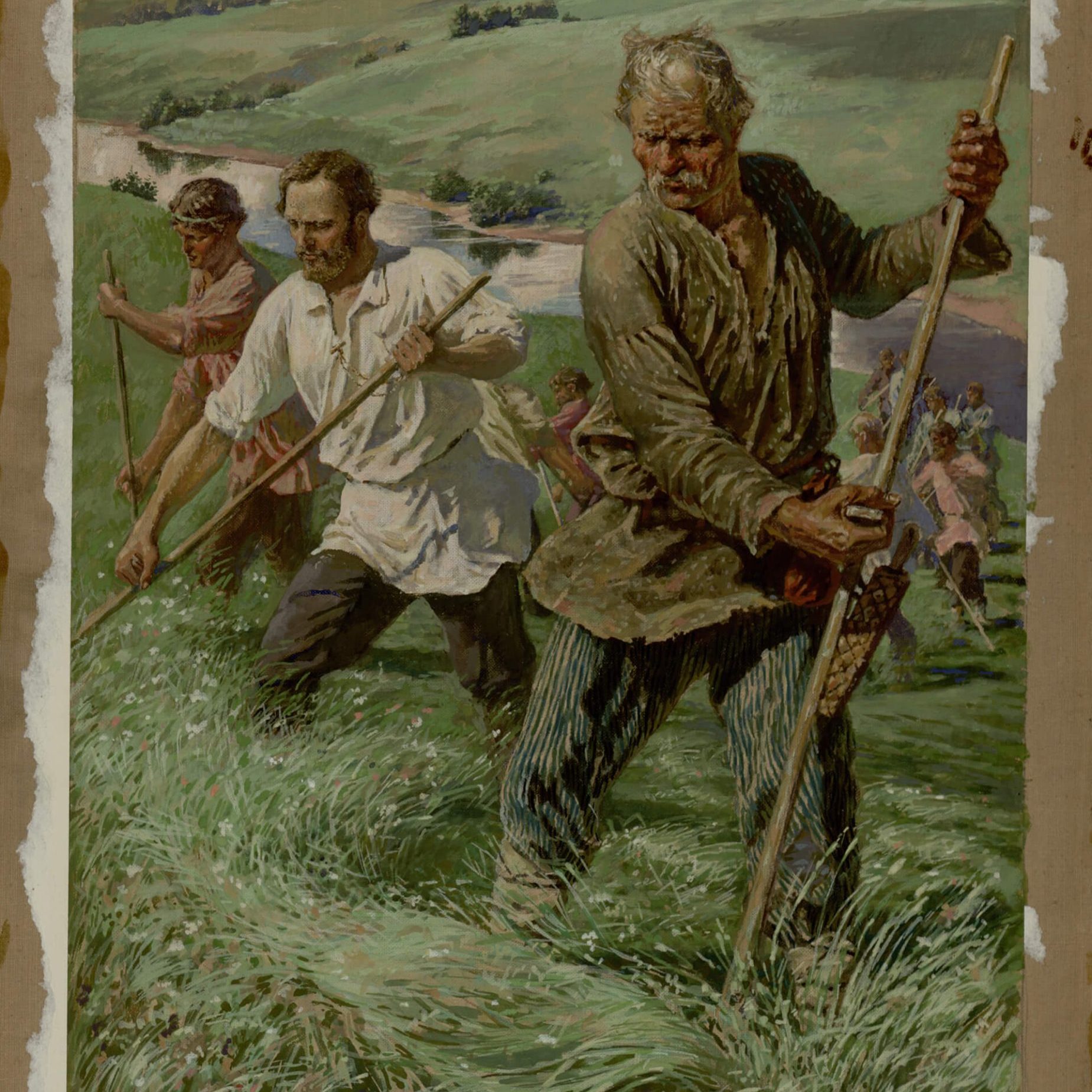 Мясоедов косцы картина. Косарь. Косари на лугу размахалися. Косари на лугу. Косцы.