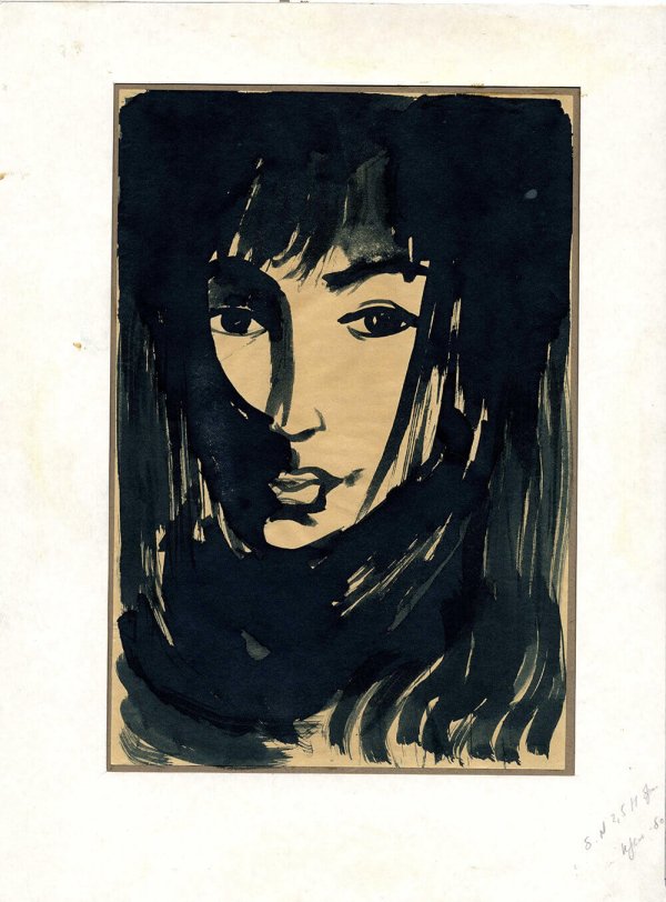 Рушева Н. Автопортрет в 16 лет 1968 г.