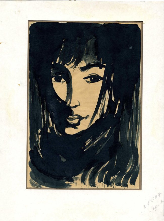 Рушева Н. Автопортрет в 16 лет 1968 г.