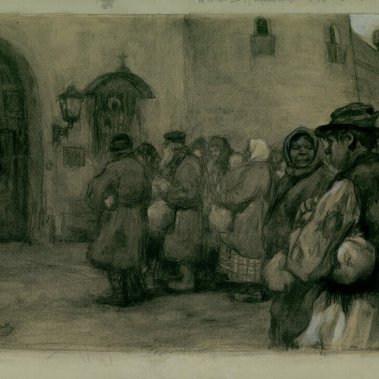Л.О. Пастернак У ворот тюрьмы. Иллюстрации к роману Л. Н. Толстого "Воскресение" 1898-1899 гг.