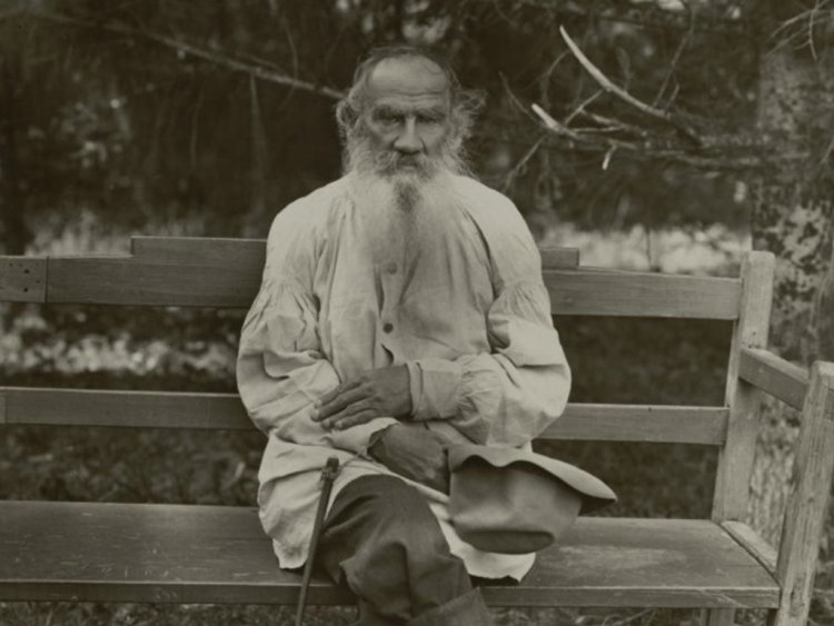 Портрет Л.Н. Толстого в саду. Автор: Протасевич Ф.Т. 28 августа. 1903. Ясная Поляна